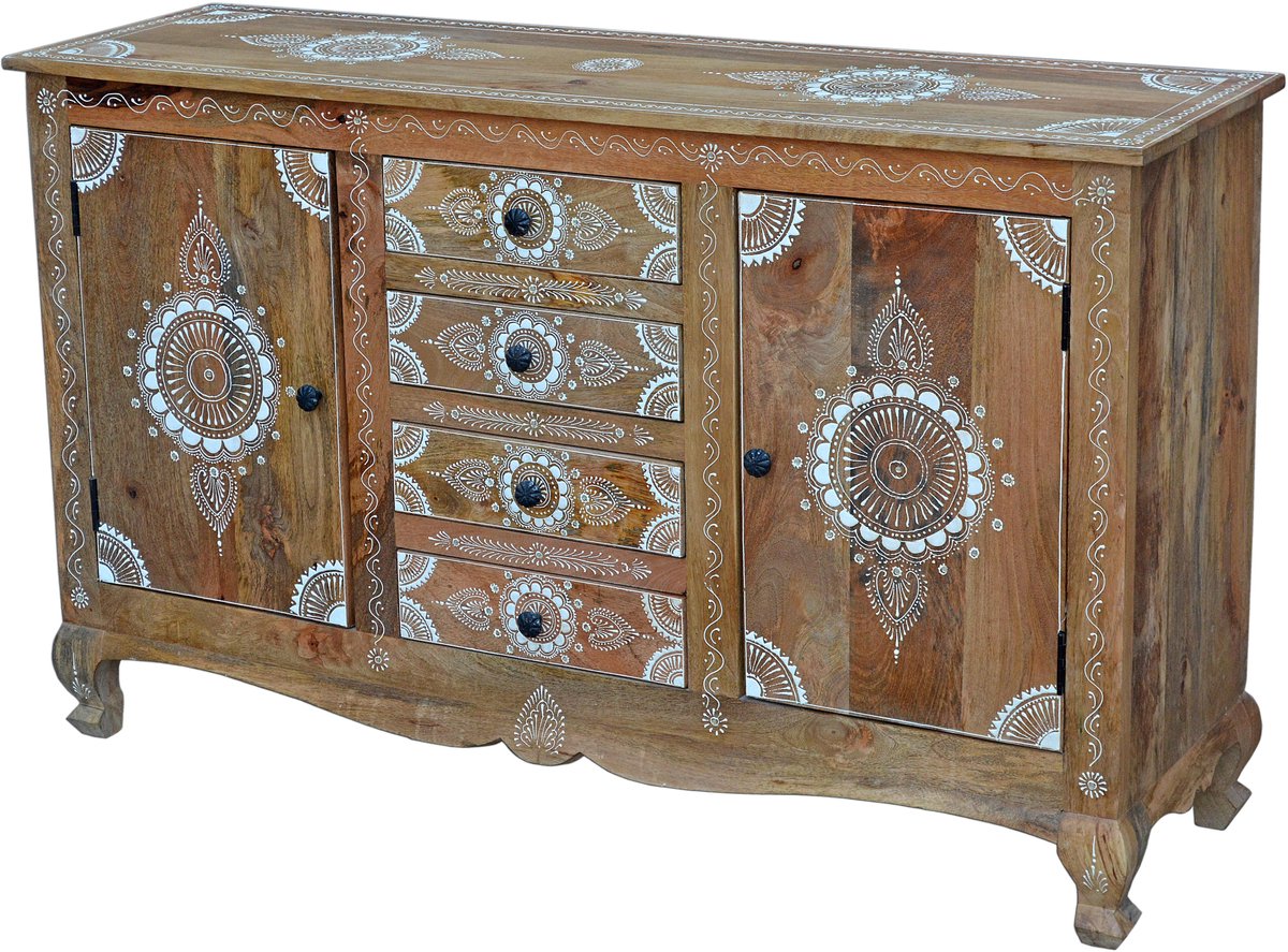 Sharma-Dressoir - 2-deurs 4-laden - Mangohout