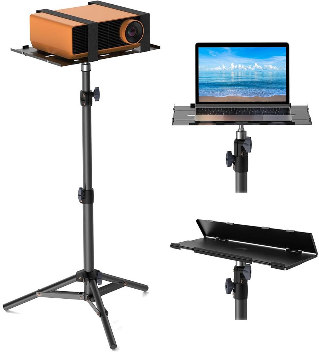Projector Statief - Beamer Standaard - Tripod Verstelbaar - Zwart