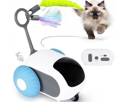 Otiume Slim Interactieve Kattenauto – Zelfrijdend – USB Oplaadbaar – Speeltje