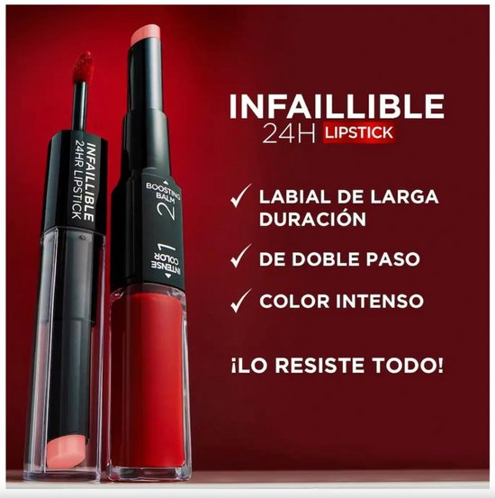 L'Oréal Paris Infaillible 24H Lipstick - Langhoudende 2-staps Lipstick met Vitamine E - 804 Metroproof Rose - Nude- - 5.7ml