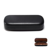 Fako Bijoux® - Brillenkoker - Hard Case - Met Rits - Canvas - Bruin