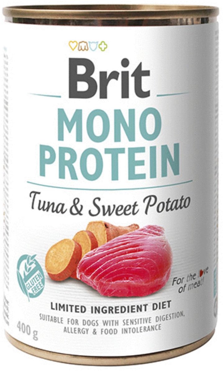 Brit Brit Blik Care Mono Protein 400 g - Hondenvoer - 6 x Tonijn&Zoete Aardappel