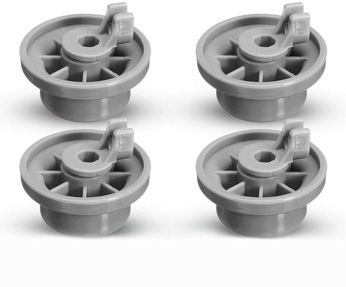 4x Vaatwasser Wiel Onderkorf - 40mm - Geschikt voor Bosch Siemens Neff 165314 - korfwiel wieltjes wielen - onderste korfrollen