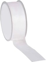 Wit Organza lint – 38 mm × 50 m – Organza