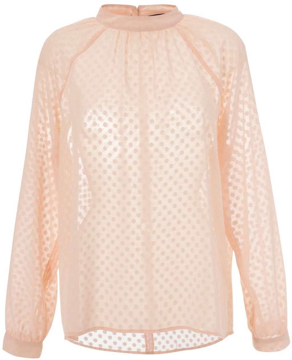 Aniston | Blouse | Feestelijk | Gestippeld Transparant | Roze | maat 36