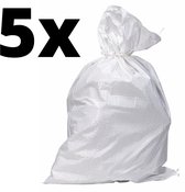 Puinzak - 5 stuks 65x100 cm puinzakken bouwafvalzakken geweven steenpuin zandzak - puin zak puinzak - big bag - Bulkzak - zakken 5stuks