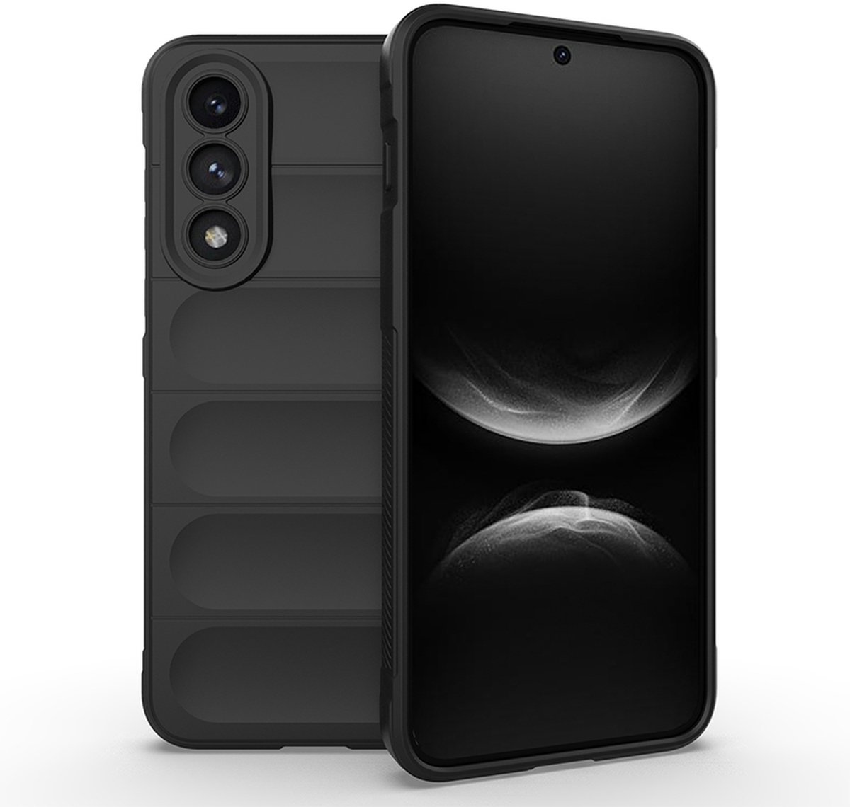 MobyDefend Hoesje - Geschikt voor OnePlus Nord 5 - TPU Gripcase - Zwart