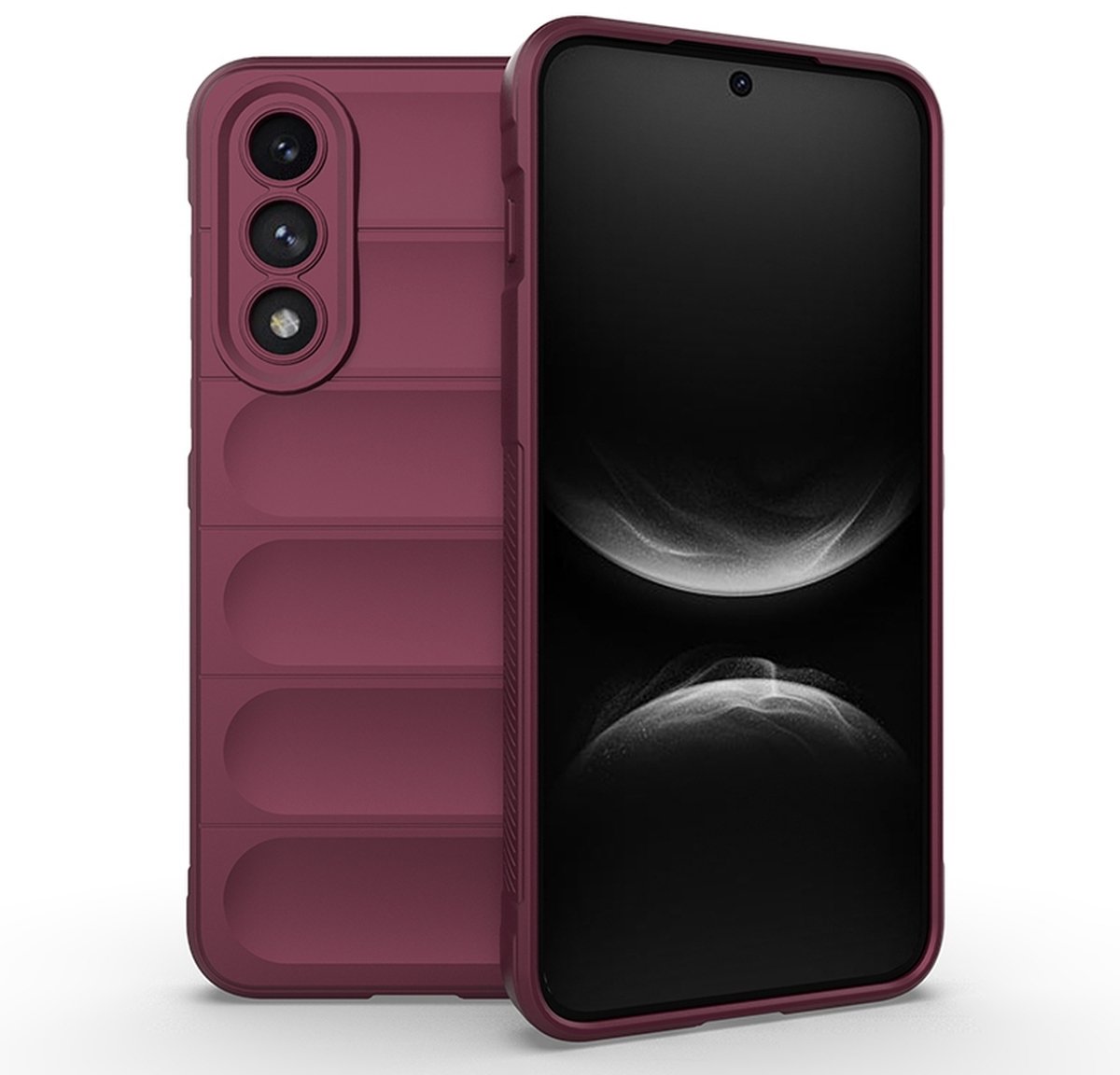 MobyDefend Hoesje - Geschikt voor OnePlus Nord 5 - TPU Gripcase - Donkerpaars