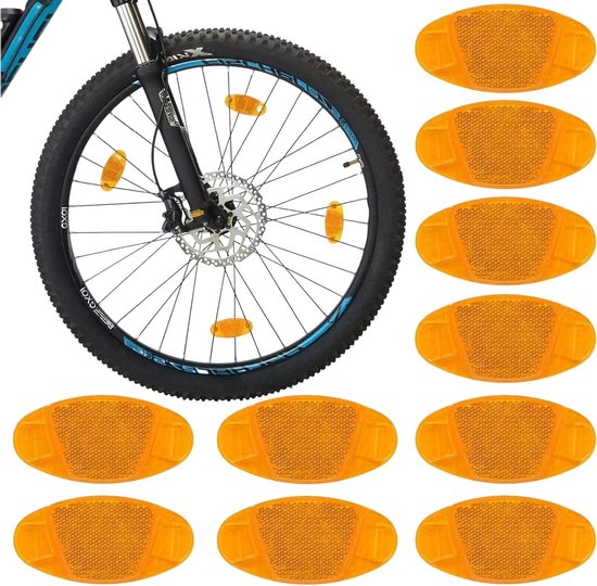 Foto: Allecto plus spaken kattenogen 10 stuks reflectoren voor fiets reflectoren kattenogen fiets spaakreflector voor racefiets mtb trekking bike