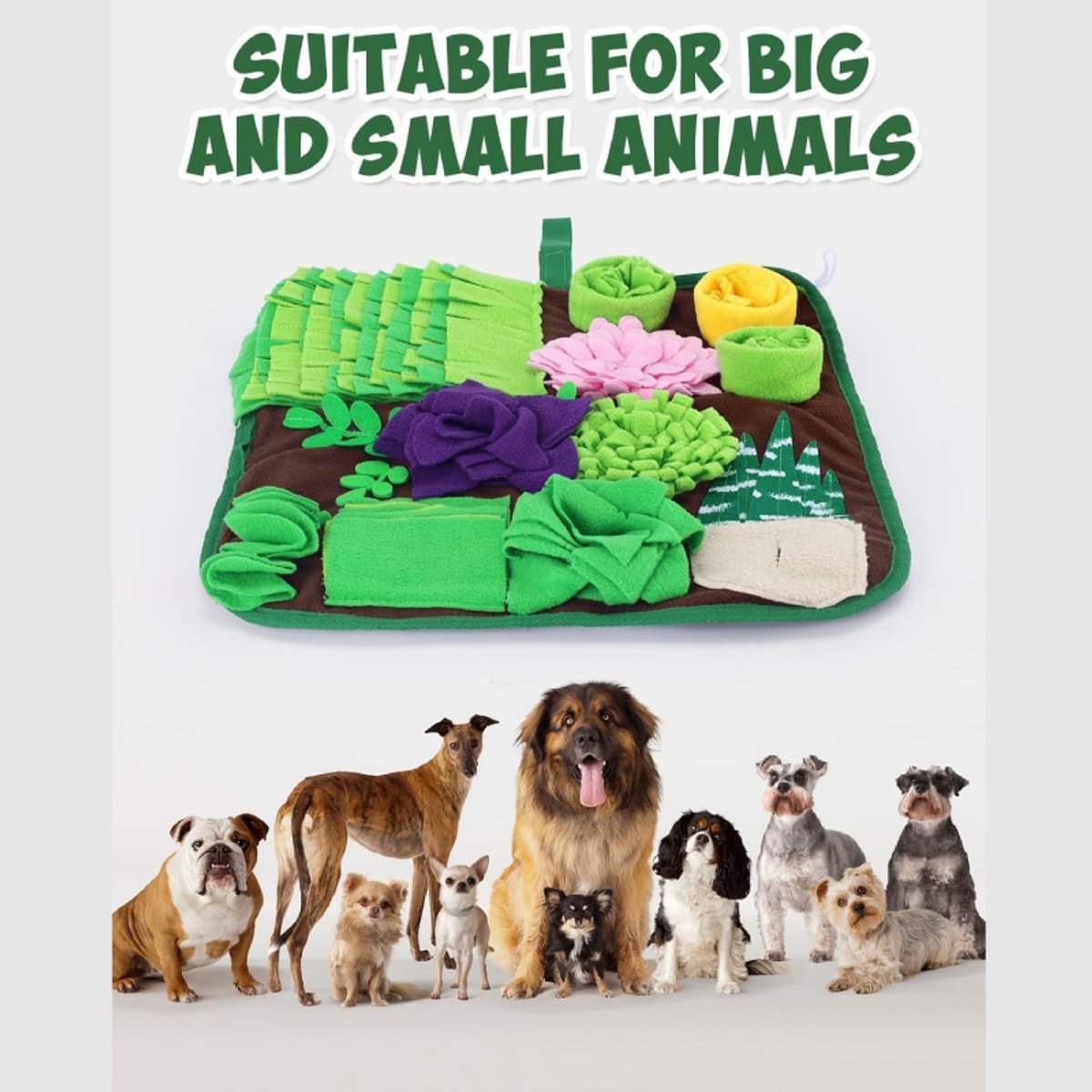 Snuffelmat Hond - Interactief Speelgoed - Honden Speelgoed - Katten Speelgoed - Kattenspeelgoed - Speelgoed Intelligentie - Opvouwbaar 40x40 — afbeelding 2
