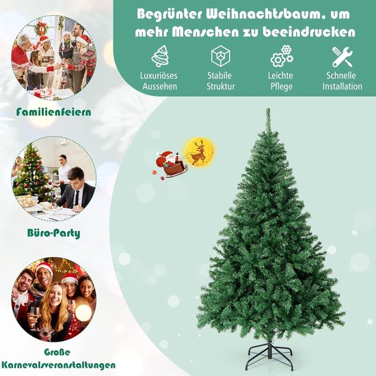 Kunstkerstboom Groen 150 cm PVC, Staal en Kunststof