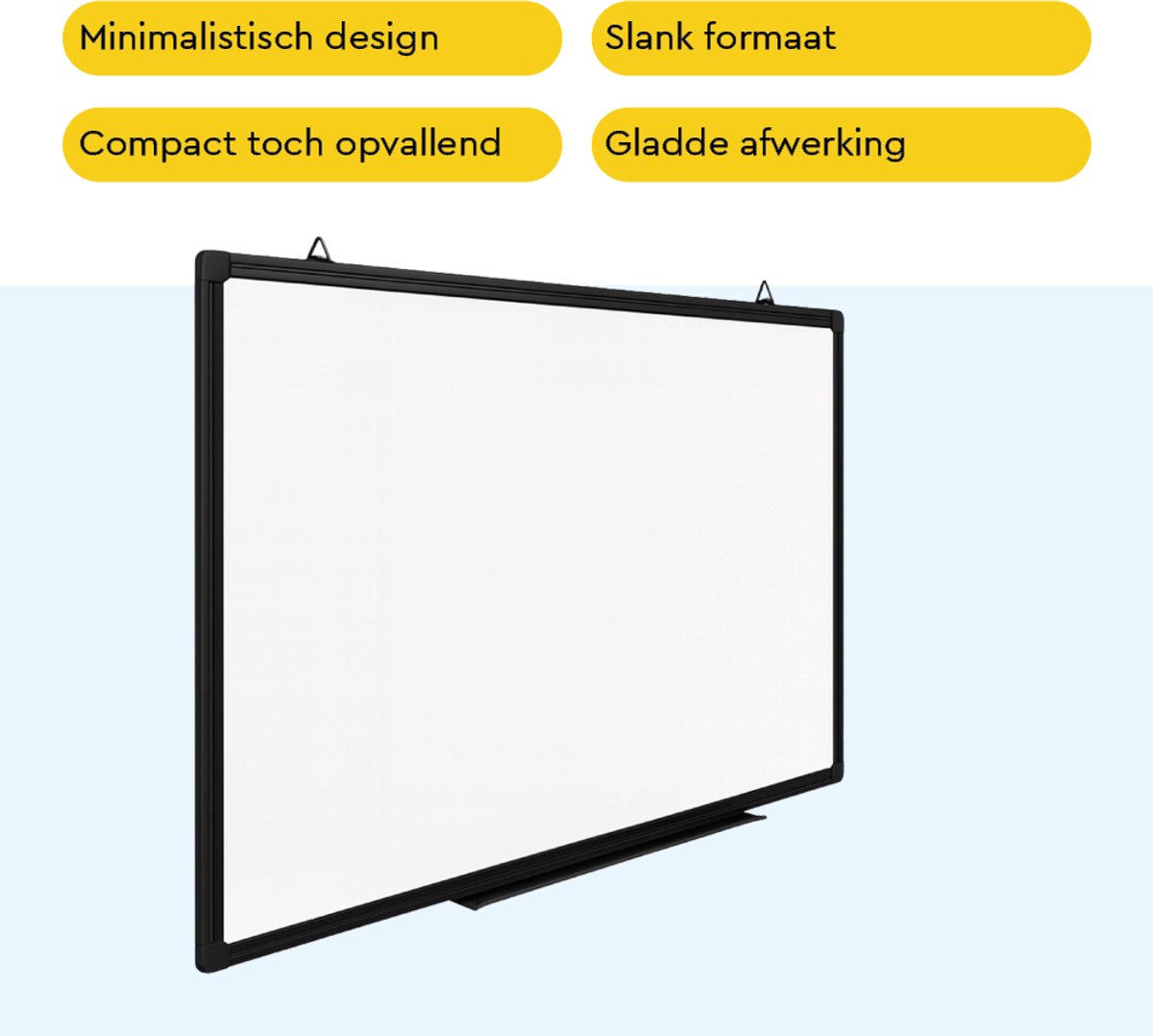 BRASQ Whiteboard 60×45 cm magnetisch - zwart thumbnail 3