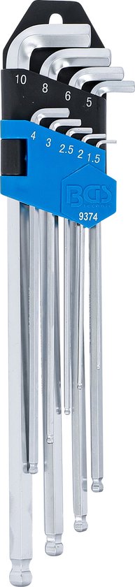 KS-Tools 151.8150 - 9 tlg T-Griff Innensechskant Stiftschlüsselsatz 2 - 12mm eBa