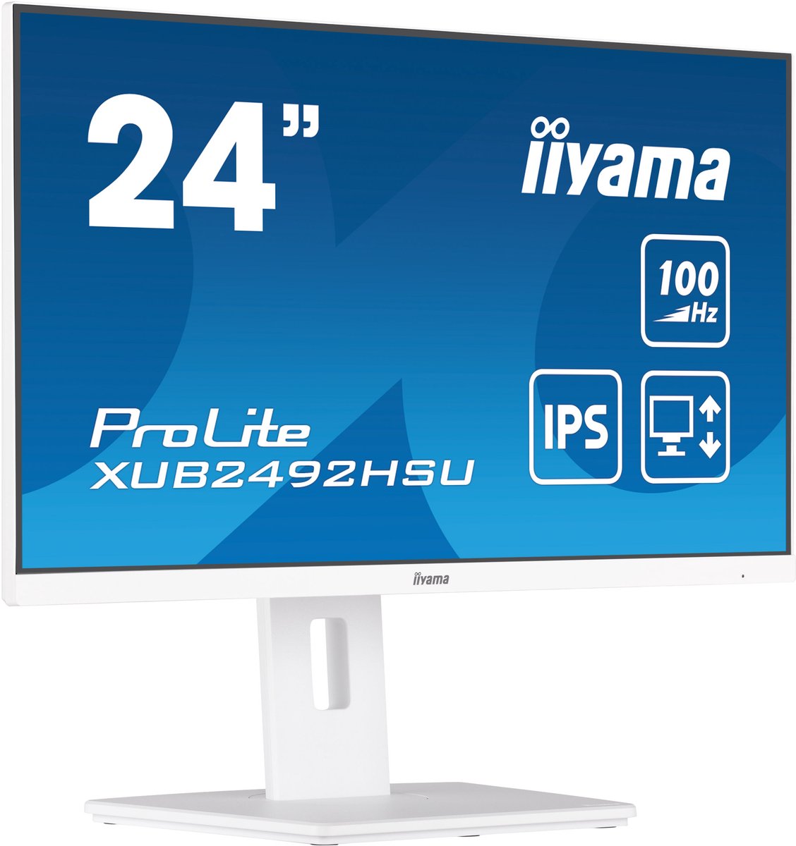 iiyama ProLite XUB2492HSU-W6 23.8" monitor Wit (mat), HDMI, DisplayPort, USB, Audio