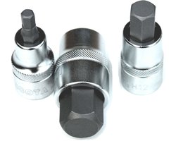 High-Quality 1/2 inch zeskantsleutel Dop H5 from CrV Steel with Short Design for Tight Spaces, Durable S2 Bit Construction for Professional Workshops, Reliable Performance Under Heavy Load