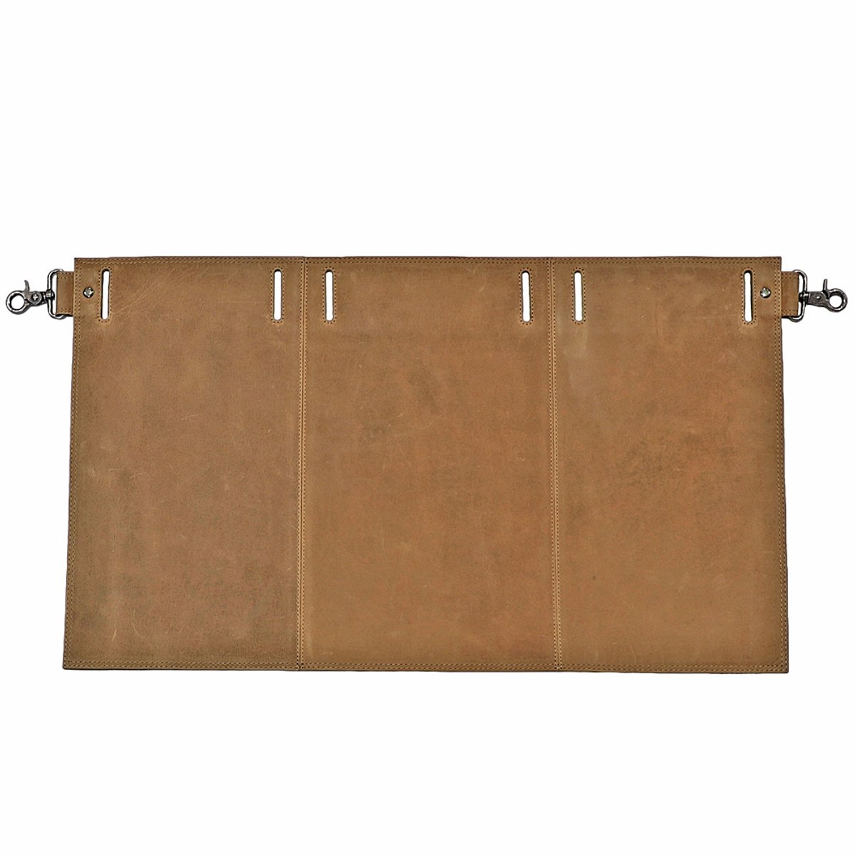 Houtkamp Leren Horeca Schort - Korte Sloof voor bevestiging aan Riem - Vintage Hunter Leer - Cognac Bruin