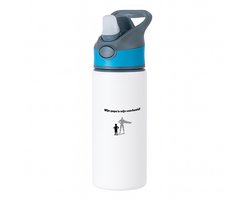 Hacebo® - mijn papa is mijn voorbeeld waterfles met rietje blauw - Vader - goede voorbeeld papa - vader cadeautjes - vaderdag - verjaardag - geschenk - kado - vader artikelen - water fles - 650ML