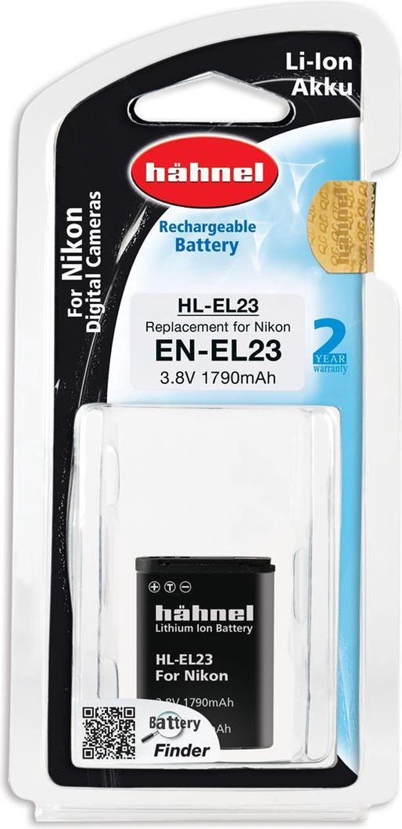 HÃ¤hnel HL-EL23 accu - Nikon EN-EL23 model