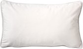 Dutch Decor FINN - Kussenhoes 30x50 cm - velvet - lendekussen - Snow White - wit - met rits - zonder binnenkussen