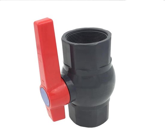 PVC kogelkraan met wartel, 2 x binnendraad
