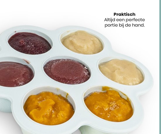Loti Living Babyvoeding Bewaarbakjes Set - Set van 2 inclusief 4 stuks babylepels - Diepvriesbakjes - Vriezer Bakjes - BPA Vrij Siliconen Babyvoedingsaccessoires van Merkloos — afbeelding 3