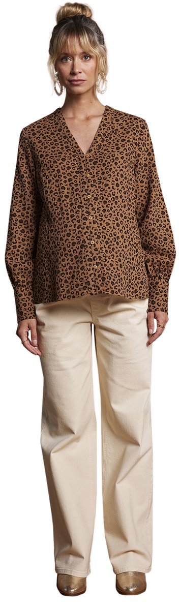 Envie de fraise Blouse - zwangerschap - borstvoeding - luipaardprint - katoenen gaas