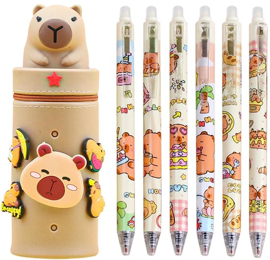nieekrun-capybara-etui-2-in-1-zachte-cartoon-siliconen-tas-etui-6-stuks