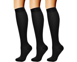 3 paar compressiekousen, geschikt voor dames en heren sportsokken, de beste ondersteuning bij hardlopen en fietsen