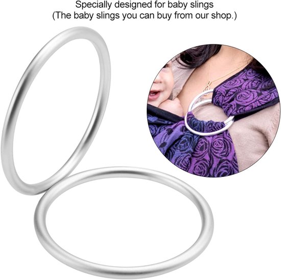 Aluminum Baby Sling Rings Soft Baby Carrier Rings Breathable Slings Carrier Strap Baby Cotton Hip Seat Ring Accessory for Infants Toddlers Newborn Children — afbeelding 5