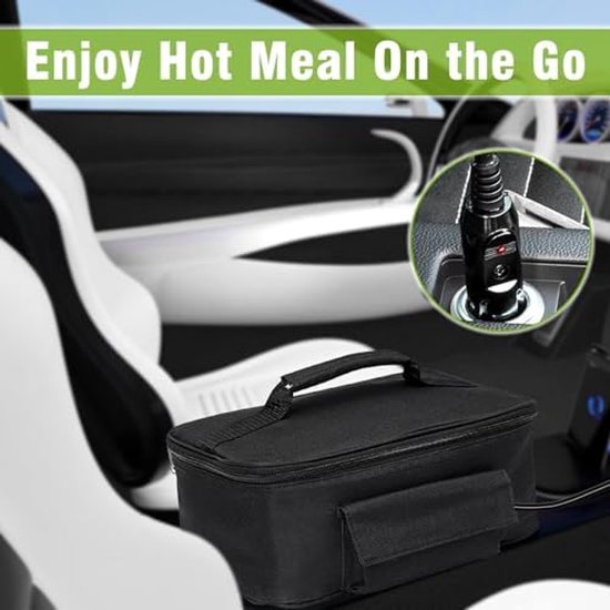 12V 90W Portable Car Microwave, Electric Oven Fast Heating Picnic Box Car Food Warmer for Heating & Raw Food Cooking Trip Outdoor Work Camping van Alpacool — afbeelding 2