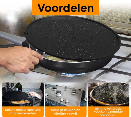 Silit Spatdeksel voor pannen tot 32 cm roestvrij staal Silit Spatdeksel voor pannen tot 32 cm roestvrij staal