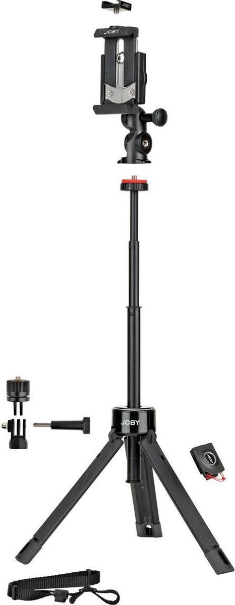 JOBY GripTight PRO TelePod – Statief voor smartphones en GoPro – Werkhoogte: 20.8 - 63.5 cm – Zwart