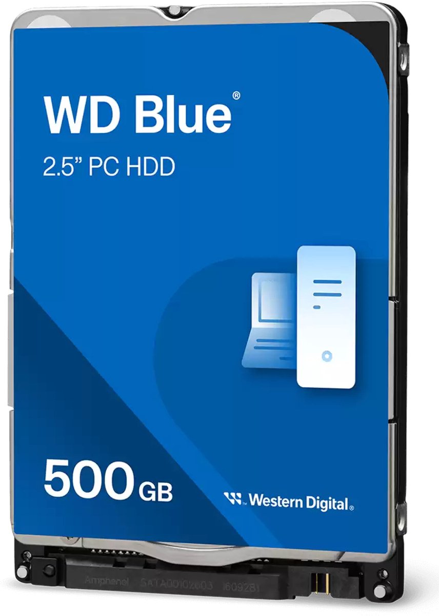 WD Blue WD5000LPZX - Vaste schijf - 500 GB - intern - 2.5" - SATA 6Gbs - 5400 tpm -buffer: 128 MB