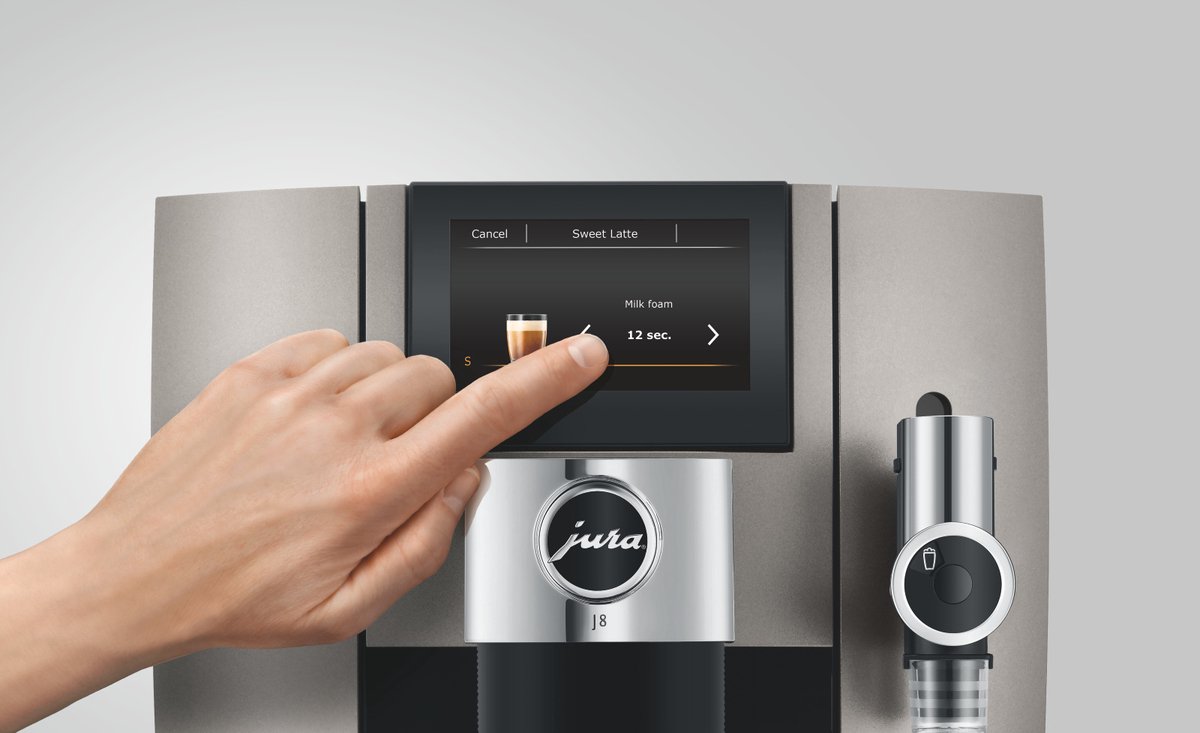 JURA J8 Midnight Silver: premium volautomatische espressomachine met Sweet Foam thumbnail 4