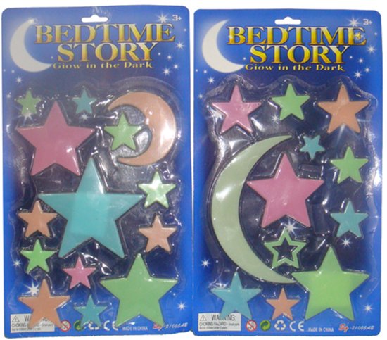 Set Glow couleur lune et étoiles