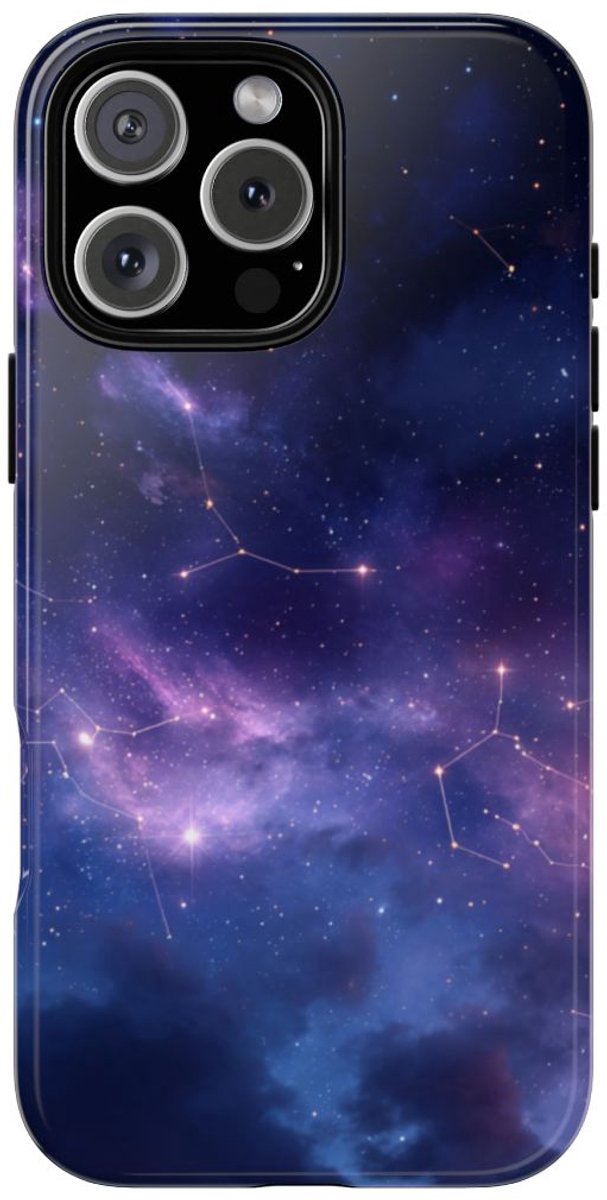 Sterrenhemel met Sterrenbeelden – Telefoonhoesje Geschikt voor iPhone 16 Pro Max