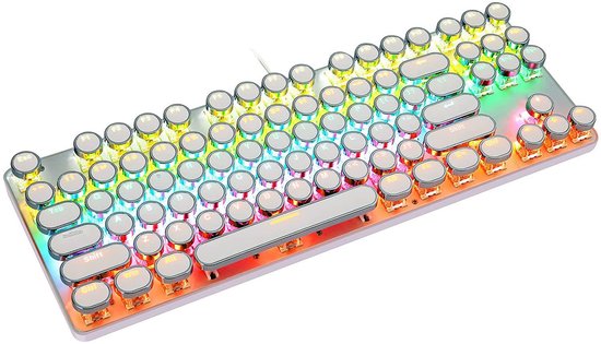 Gaming Toetsenbord-Mechanisch Gaming Toetsenbord-87 -Crack K550 Punk Edition White