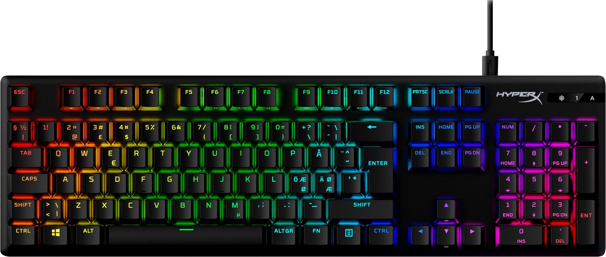 HyperX Alloy Origins PBT Mechanisch Gaming Toetsenbord - US QWERTY - Aqua