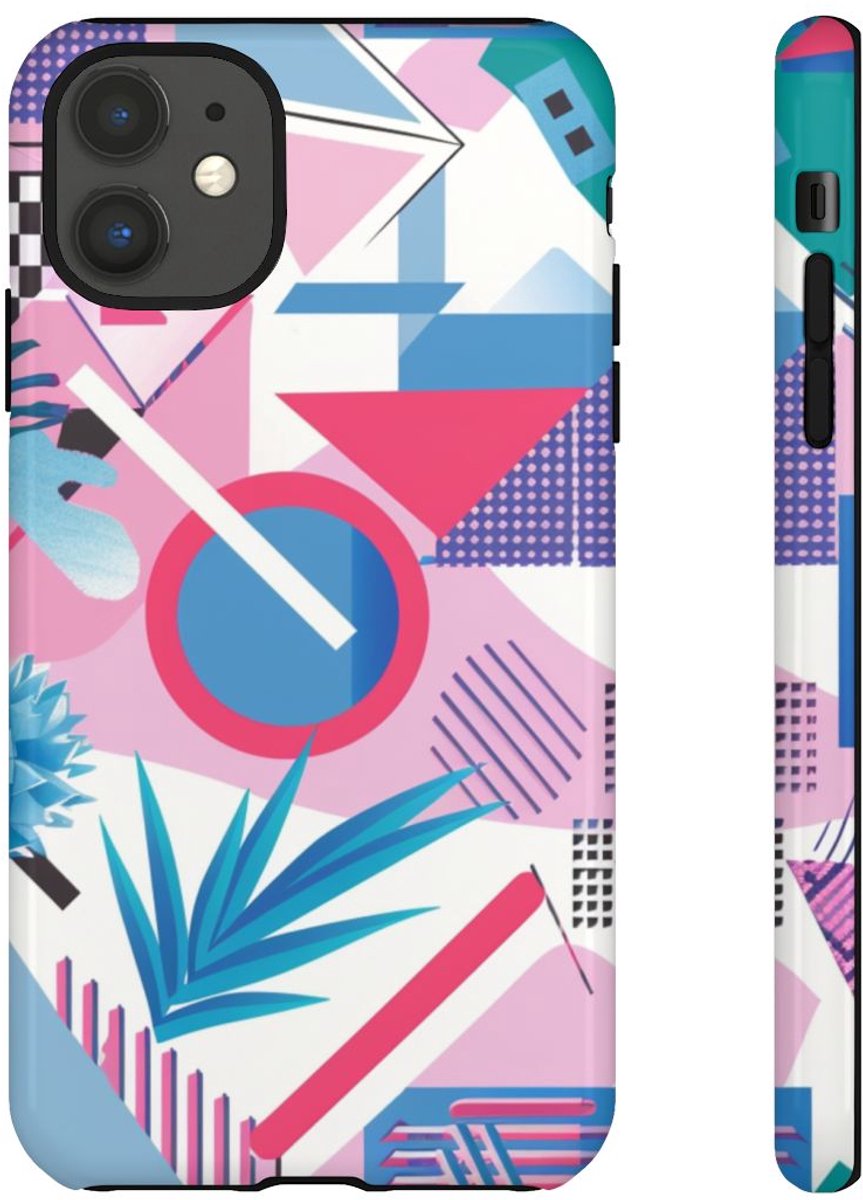 Kleurrijk Geometrisch Abstract Patroon – Telefoonhoesje Geschikt voor iPhone 11