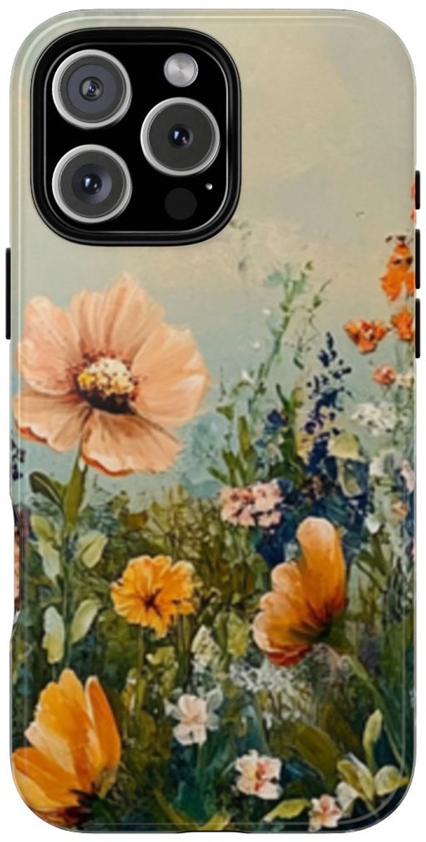 Schildering van Wildbloemenveld – Telefoonhoesje Geschikt voor iPhone 16 Pro Max
