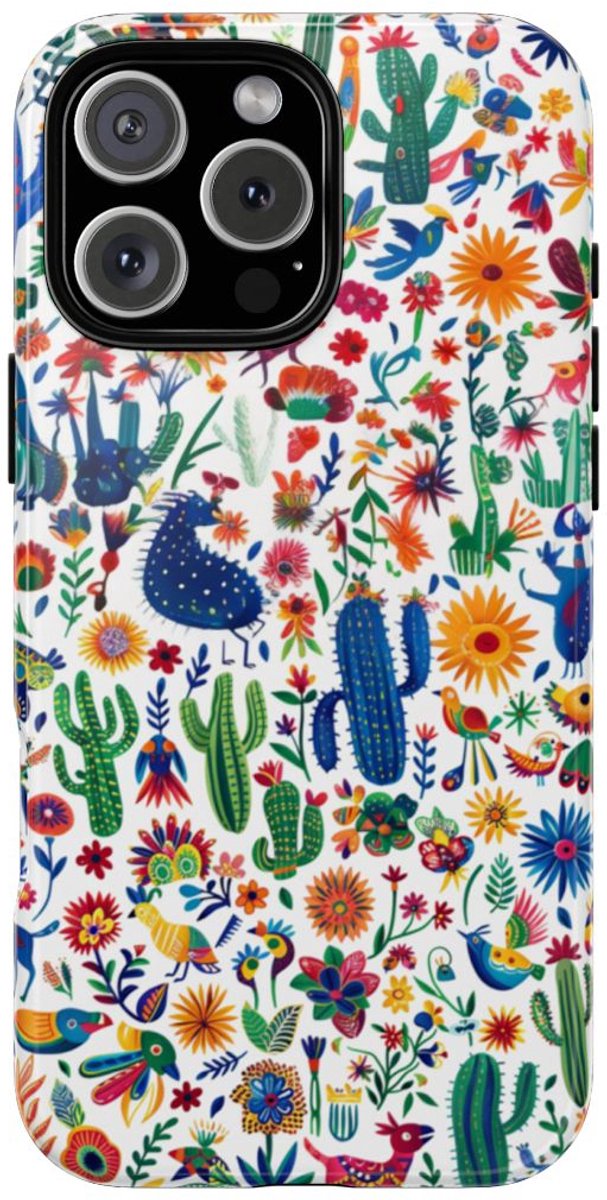 Kleurrijk Mexicaans Volkskunstpatroon – Telefoonhoesje Geschikt voor iPhone 16 Pro Max