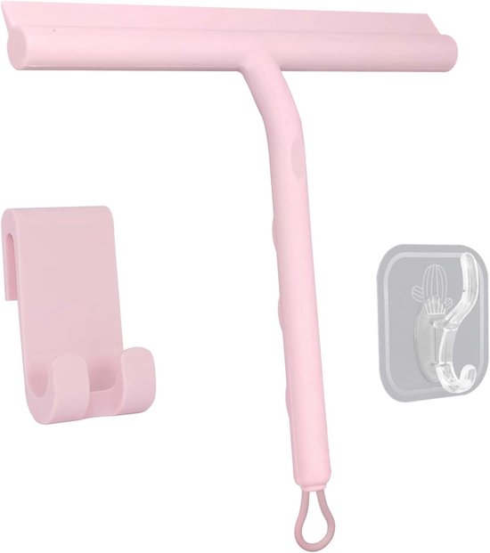 Raclette De Douche Rose - Raclette à Vitre Pour Salle De Bain, Nettoyage Facile Sans Traces