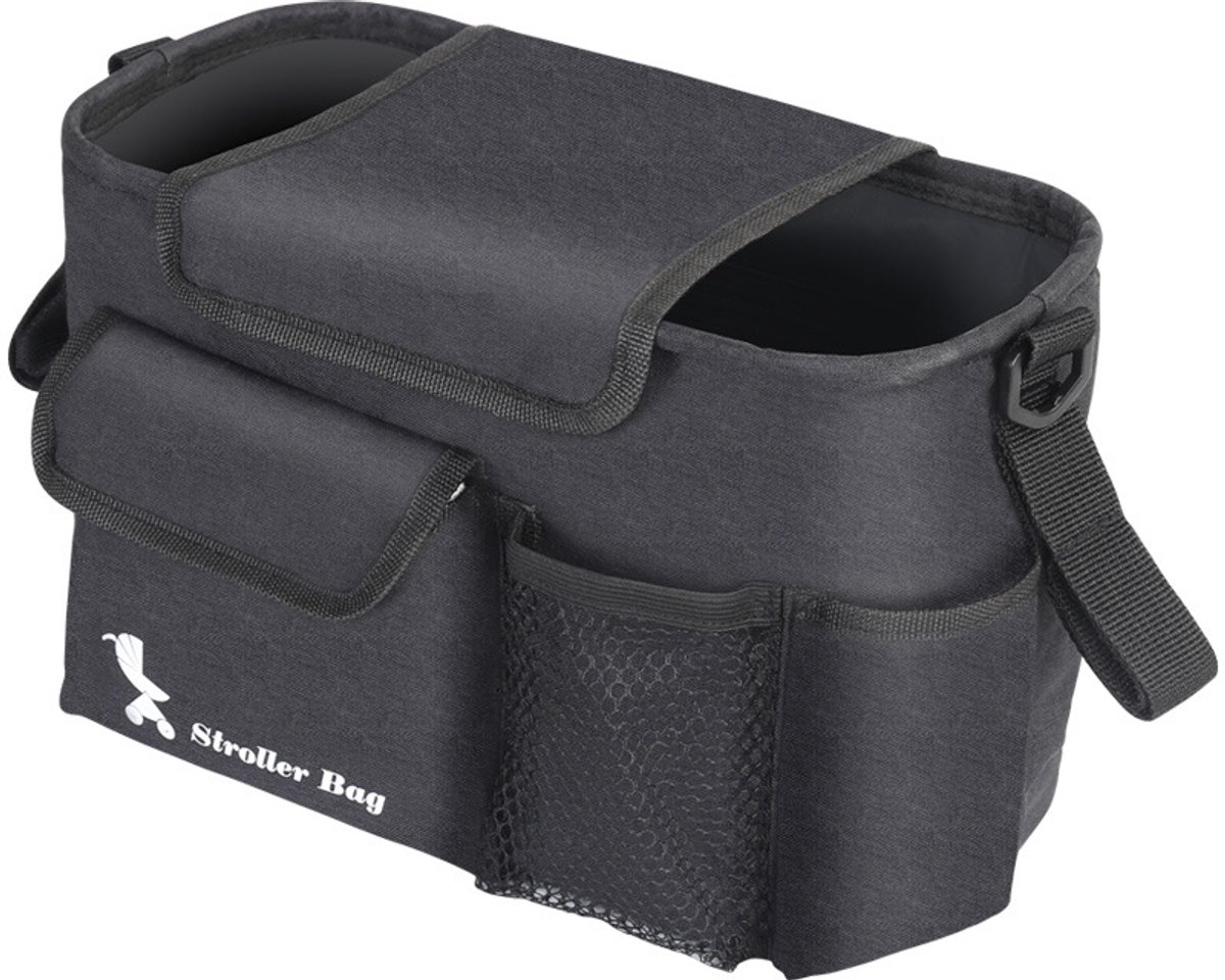 Universele opbergbox voor kinderwagens - Kinderwagentas - Multifunctionele opbergtas voor kinderwagens - Grote capaciteit kinderwagentas - Bekerhouder voor kinderwagens - Opbergtas voor kinderwagens - Opbergtas voor op reis