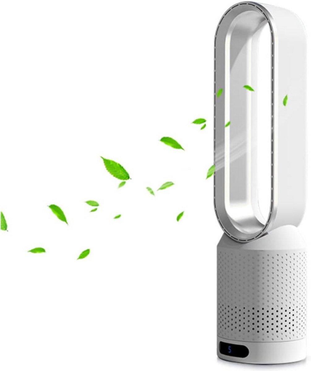 Tower Fan Bladeless Fan 20" Bladeless Tower Fan 8 Speeds Met Remote Control-Timer Function-2H Timer-80° Swing-Super Quiet-Easy To Clean-Portable Oscillating Fan Voor Bedroom-Kitchen-Office