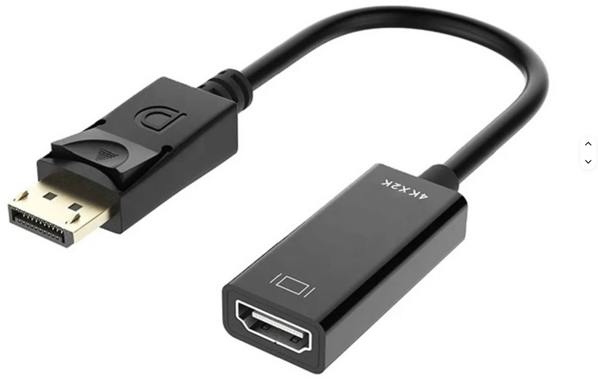 DisplayPort naar HDMI Kabel 4K – DP naar HDMI Adapter – Plug & Play – Voor TV, Monitor, Beamer, PC