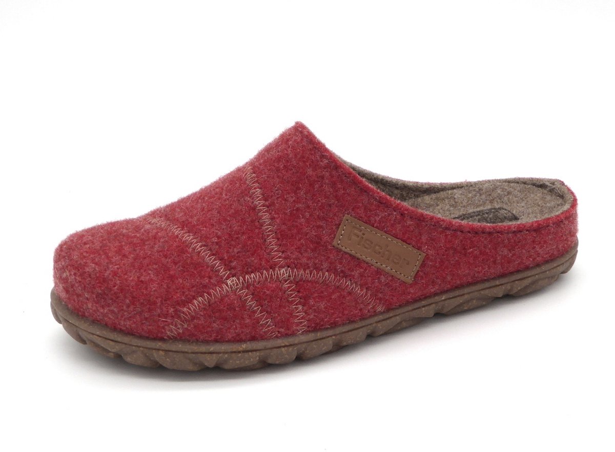 Fischer Dames Pantoffel Muil - 205640-311 Rood - Maat 38