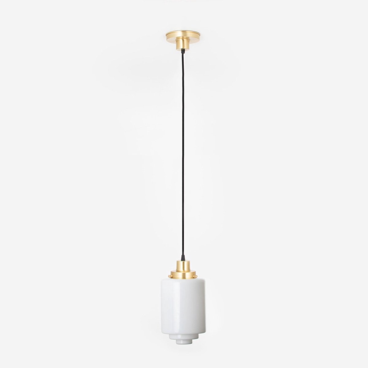 Hanglamp aan snoer Getrapte Cilinder Medium 20's Messing - Art Deco Trade