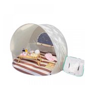 Strandtent - Pop Up Strandtent - 145x145x110 cm - Voor 3-4 Personen - Pop Up Tent - Strandtent Pop Up - Strandtent UV-Bescherming - Inclusief Draagtas en Haringen -Waterdicht en Ventilerend Muggengaas - Strandtentje - Automatisch