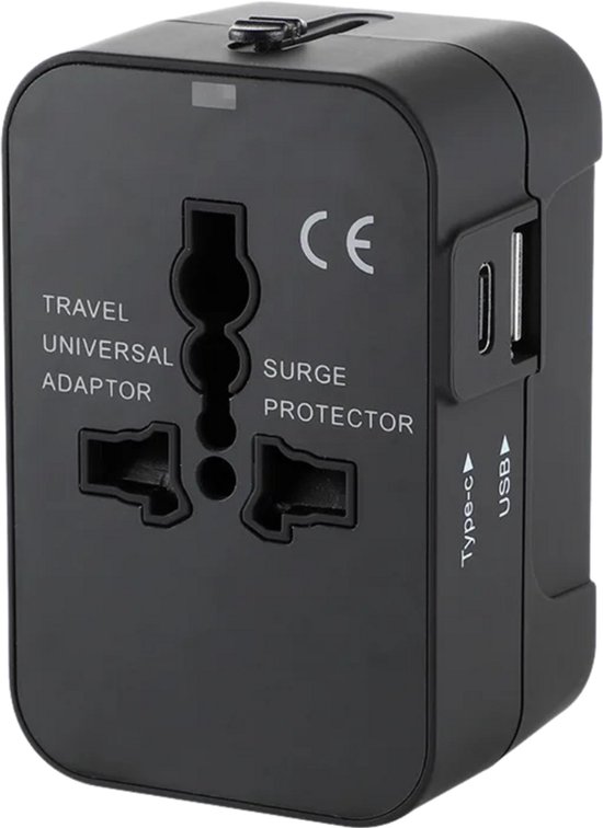 LumiWay Wereldstekker - Universeel Reisstekker - Reis Adapter - Stekker met USB-C & USB-A - Amerika (USA), Zuid Amerika, Engeland (UK), Australië, Azië, Afrika, Europa, Italië, Thailand