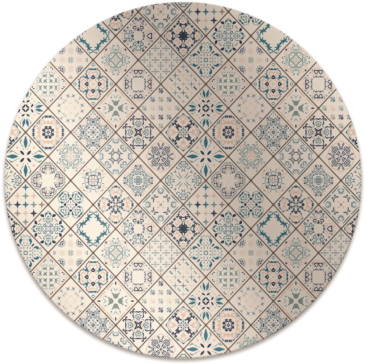 Tulup Vloerbeschermer - Samenstelling Van Tegels Vloerbeschermer Pvc - 100 cm - Groente Motif Vloerbeschermer - Bureau Stoel Mat - Vloerbeschermer Vinyl - Computer Stoel Mat - Kantoordecoraties